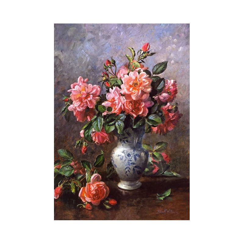 Still Life Roses in China Vase