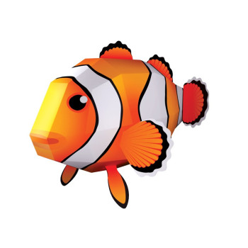 Риба Клоун - картонен модел