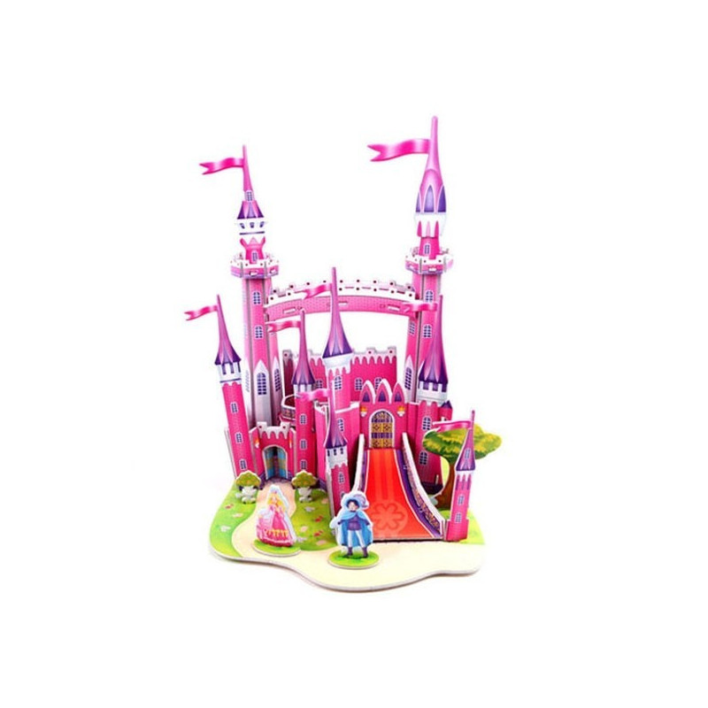 Розов замък - 3D Пъзел