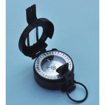 Кръгъл метален компас с калъф