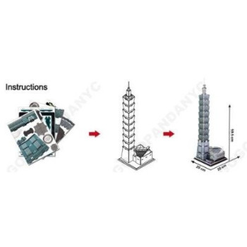 Taipei 101 Skyscraper 3D- Educational Puzzle