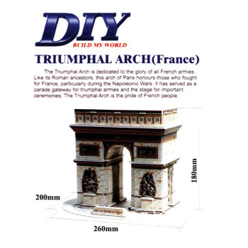 Building Arc De Triomphe Paris Model  3D- Educational Puzzle