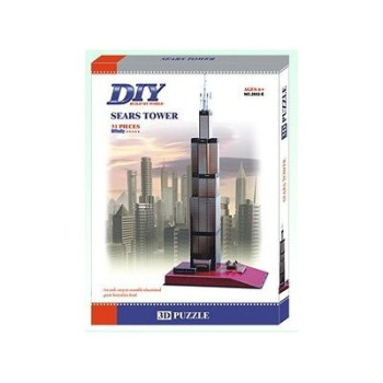 Sears Tower Chicago Building Model  3D - Educational Puzzle