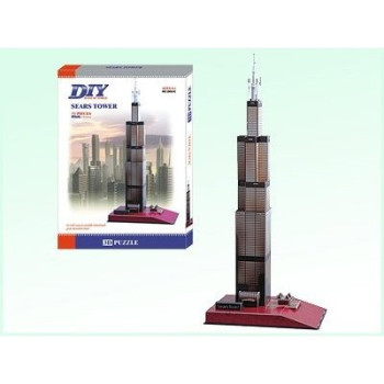 Sears Tower Chicago Building Model  3D - Educational Puzzle