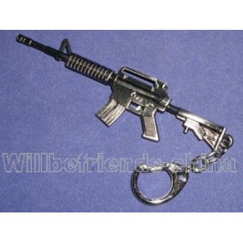 Assault Rifle Metal Gun M4A1 Keychain
