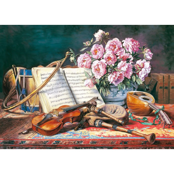 Copy of: A musical still life, Charles Antoine J. Loyeux - 1500 елемента