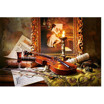 STILL LIFE WITH VIOLIN AND PAINTING