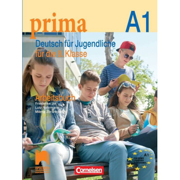 Prima А1. Deutsch Für Jugendliche. Работна тетрадка по немски език за 8. клас, интензивно (разширено) обучение