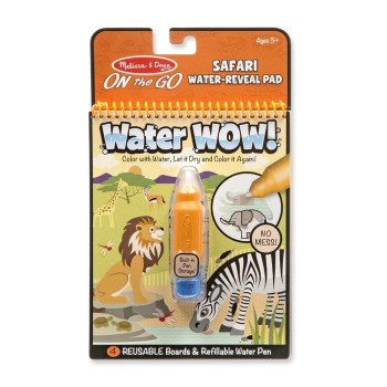 Книжка за оцветяване Вода УАУ! - Сафари - Water Wow - Safari - Melissa & Doug