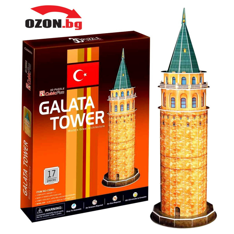 Триизмерен 3D пъзел The Galata Tower 