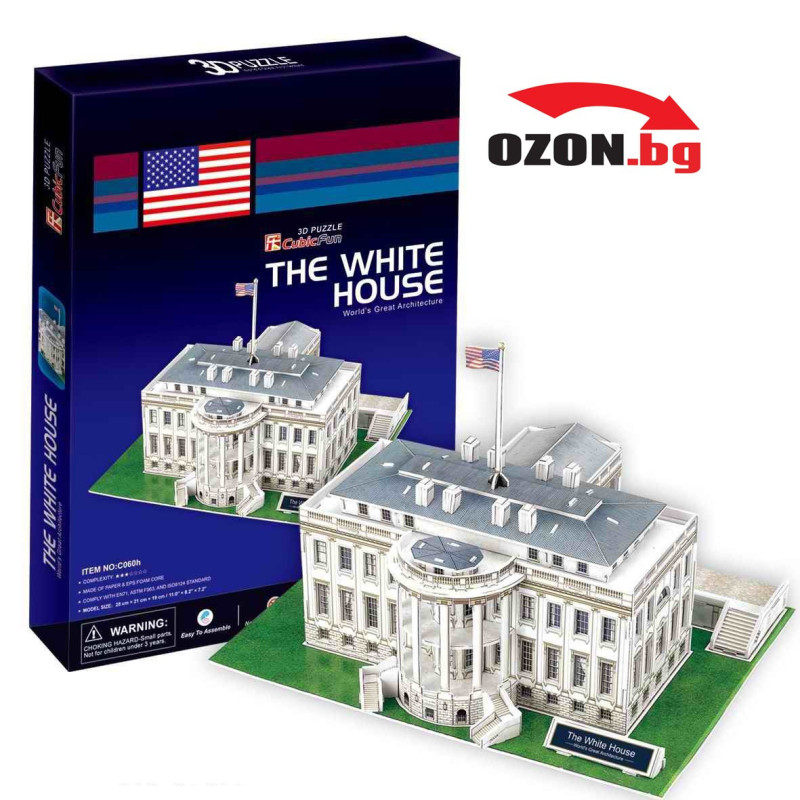 Триизмерен 3D пъзел The White House 3D 