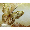 Луксозна дървена картичка - Златна пеперуда