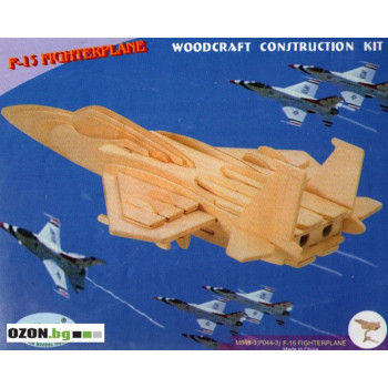 F-15 Изтребител - дървен 3D пъзел
