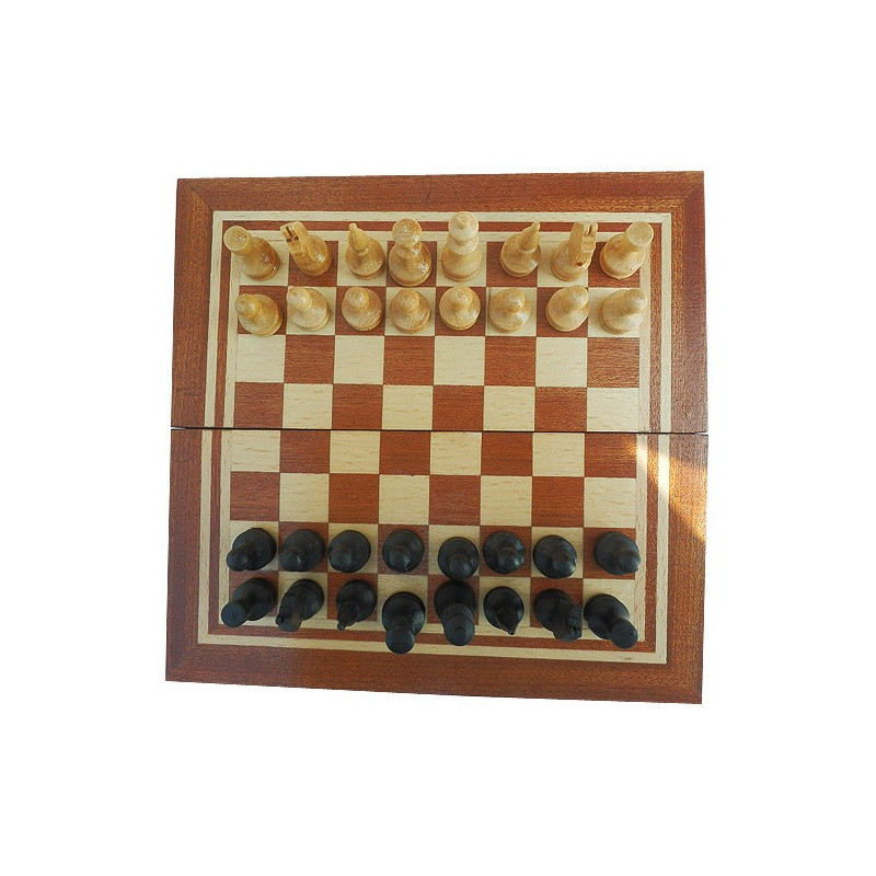Малък шах фурнир махагон с фигури