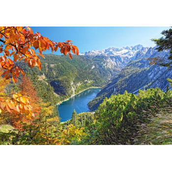 Navy blue lake in the Alps